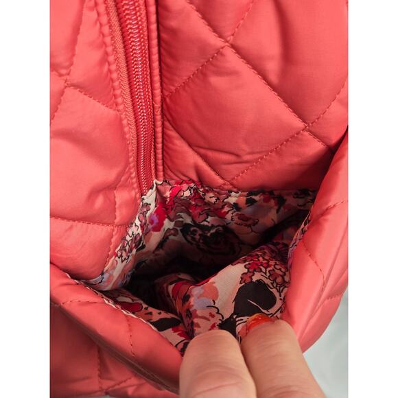 Vera Bradley NWT Quilted Medium Travel Bag trolley sleeve Blush Sienna - Picture 10 of 17